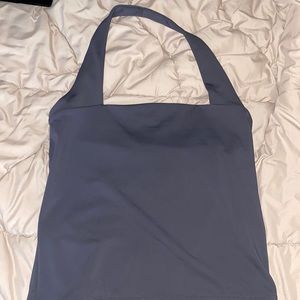 Body Contour High Compression Double Layer Halter Neck Tank